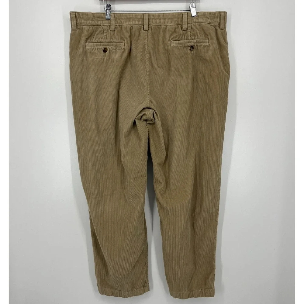 L.L. Bean Corduroy Pants Men's 42X32 Beige Comfort Waist‎ Cotton Blend Straight